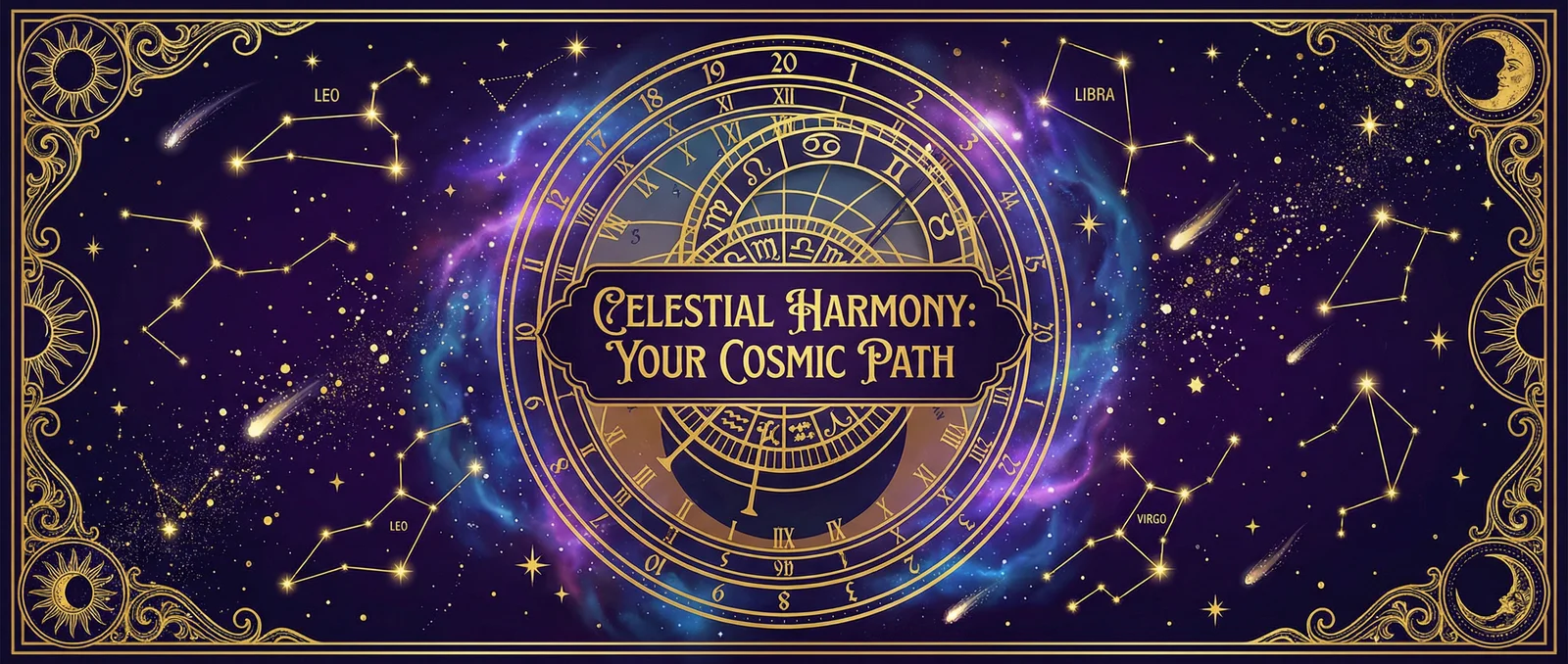 星空占星塔罗风主视觉 - 星象彩运占星馆 - 七星彩